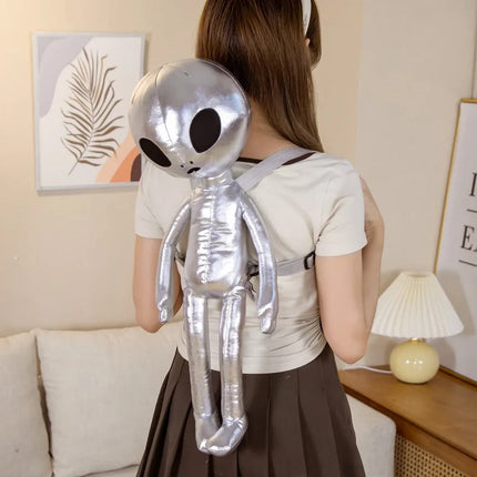 60cm Alien Plush Backpack – PU Soft ET Stuffed Toy & Creative Gift for Kids