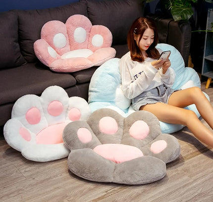 Kawaii Plush Bear Paw Cushion – 70cm Soft Stuffed Foot Mat for Bedroom, Sofa & Gift