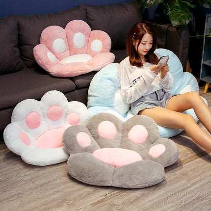 Kawaii Plush Bear Paw Cushion – 70cm Soft Stuffed Foot Mat for Bedroom, Sofa & Gift
