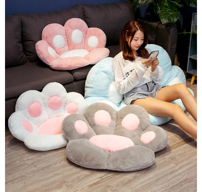 Kawaii Plush Bear Paw Cushion – 70cm Soft Stuffed Foot Mat for Bedroom, Sofa & Gift