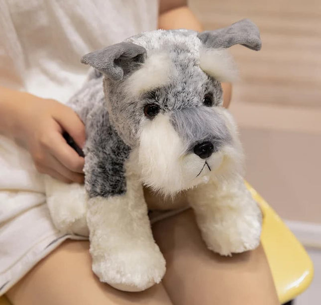 Kawaii Schnauzer Dog Plush Toy – Small Soft Stuffed Animal for Boys & Girls Birthday Gift or Photo Props