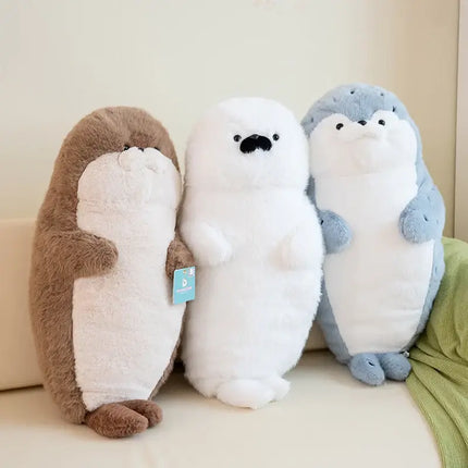 Sushi-Themed Plush Toy – Soft Stuffed Seal, Otter & Shrimp Doll Pillow for Kids & Gifts