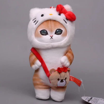 Kawaii Sanrio Plush Keychain – Cute Shark Cat Kuromi, Melody & Cinnamoroll Backpack Pendant for Birthday Gift