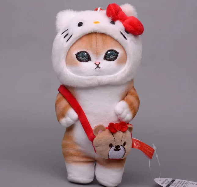 Kawaii Sanrio Plush Keychain – Cute Shark Cat Kuromi, Melody & Cinnamoroll Backpack Pendant for Birthday Gift