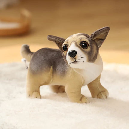 20cm Lifelike Pug Bulldog Plush Toy – Soft Standing Stuffed Animal Doll for Kids Birthday & Christmas Gifts