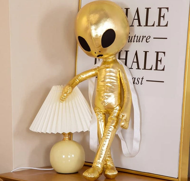 60cm Alien Plush Backpack – PU Soft ET Stuffed Toy & Creative Gift for Kids
