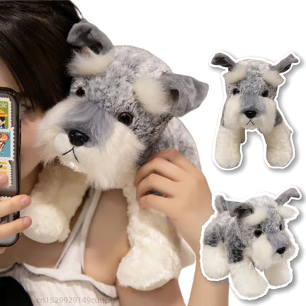 Kawaii Schnauzer Dog Plush Toy – Small Soft Stuffed Animal for Boys & Girls Birthday Gift or Photo Props