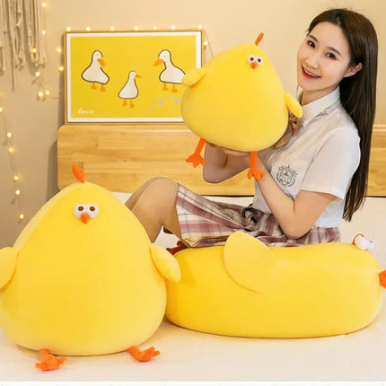 Funny Fat Chicken Plush Toy – Soft Stuffed Neck Pillow Doll for Boys & Girls Festival Gifts