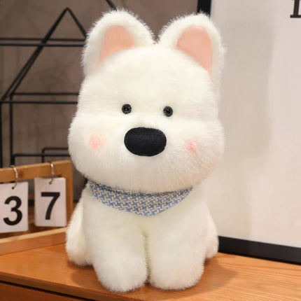 Westie Dog Plush Toy – 25/35/45cm Cute Stuffed White Terrier Pillow for Birthday or Christmas Gift
