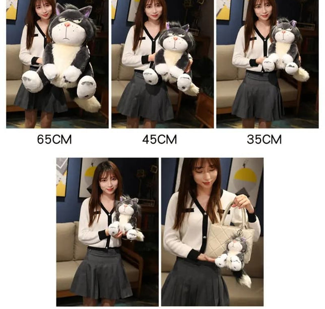 High Quality Lucifer Cat Plush – Soft Stuffed Sitting Doll & Backpack Pendant for Kids Birthday Gift