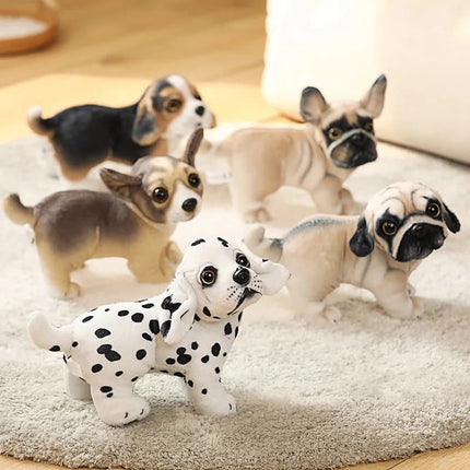 20cm Lifelike Pug Bulldog Plush Toy – Soft Standing Stuffed Animal Doll for Kids Birthday & Christmas Gifts