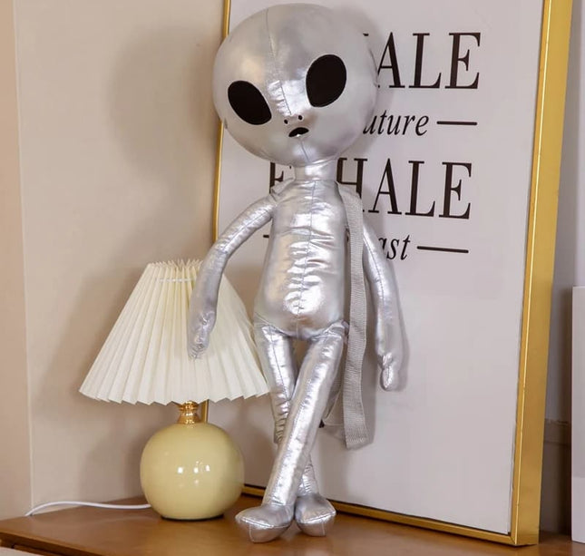 60cm Alien Plush Backpack – PU Soft ET Stuffed Toy & Creative Gift for Kids