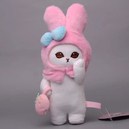 Kawaii Sanrio Plush Keychain – Cute Shark Cat Kuromi, Melody & Cinnamoroll Backpack Pendant for Birthday Gift