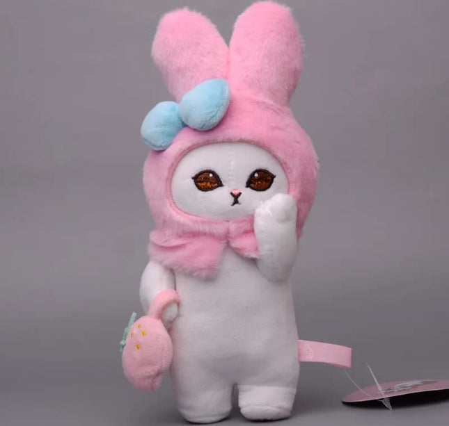 Kawaii Sanrio Plush Keychain – Cute Shark Cat Kuromi, Melody & Cinnamoroll Backpack Pendant for Birthday Gift