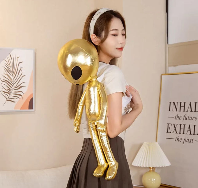 60cm Alien Plush Backpack – PU Soft ET Stuffed Toy & Creative Gift for Kids