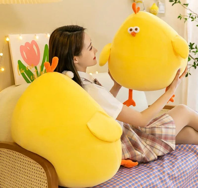 Funny Fat Chicken Plush Toy – Soft Stuffed Neck Pillow Doll for Boys & Girls Festival Gifts