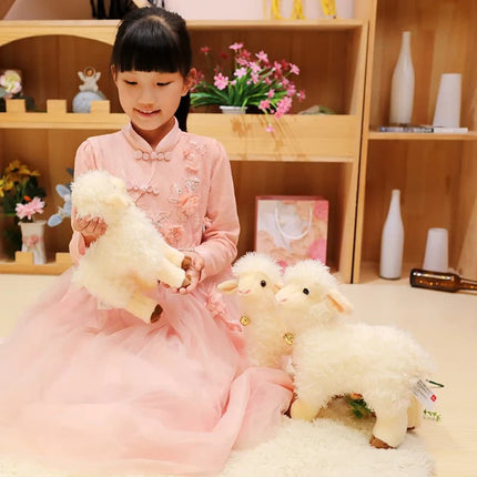 Simulation Sheep & Alpaca Plush – 25/35cm Cute Stuffed Animal Dolls for Kids' Birthday Gifts