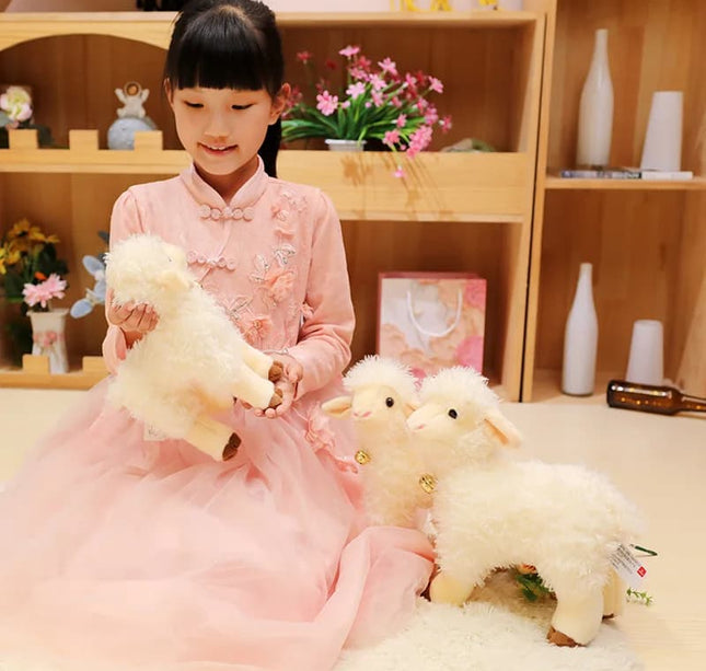 Simulation Sheep & Alpaca Plush – 25/35cm Cute Stuffed Animal Dolls for Kids' Birthday Gifts
