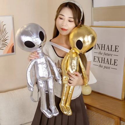 60cm Alien Plush Backpack – PU Soft ET Stuffed Toy & Creative Gift for Kids