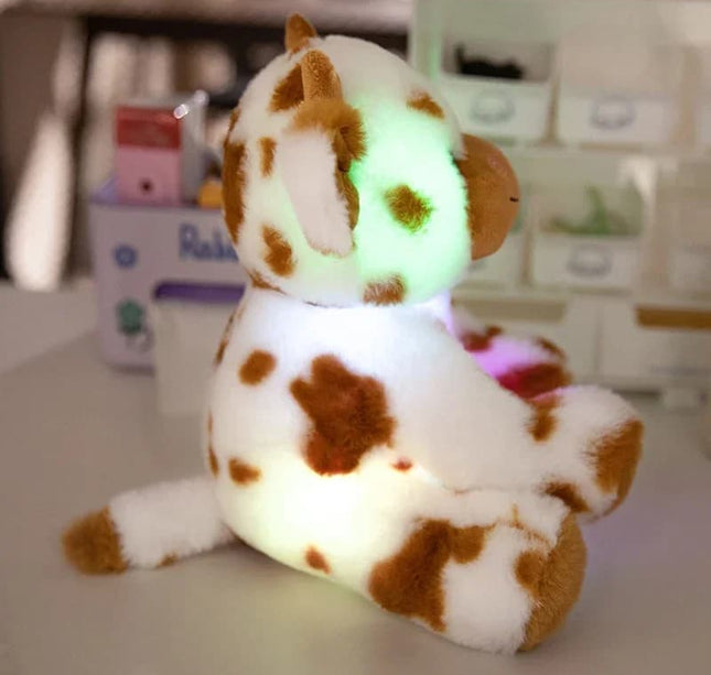 LED Cow Plush Toy – 1pc Kawaii Glowing Stuffed Animal for Kids, Room Decor & Birthday Gift