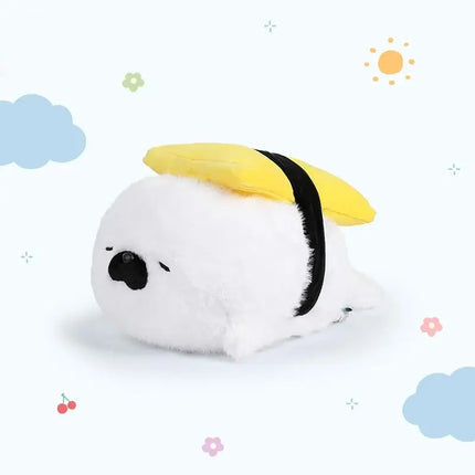 Sushi-Themed Plush Toy – Soft Stuffed Seal, Otter & Shrimp Doll Pillow for Kids & Gifts