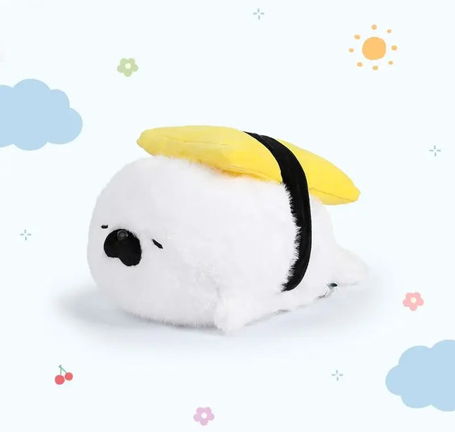 Sushi-Themed Plush Toy – Soft Stuffed Seal, Otter & Shrimp Doll Pillow for Kids & Gifts