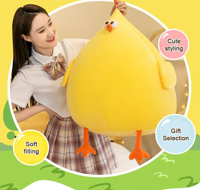 Funny Fat Chicken Plush Toy – Soft Stuffed Neck Pillow Doll for Boys & Girls Festival Gifts