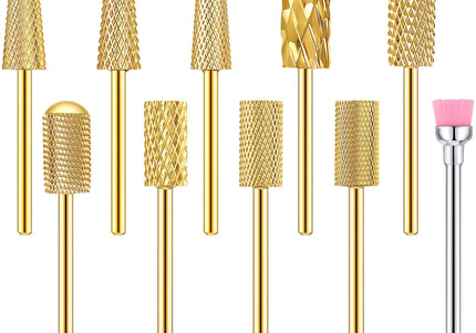 10-Piece Tungsten Carbide Nail Drill Bits Kit