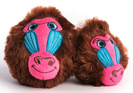 Pelotas de peluche Faballs para perros - Juguetes superchirriantes y duraderos para todas las razas - Pelotas de peluche con chirrido | Peluches con temática de animales | Babuino grande