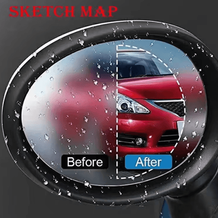 2PCS Car Sticker Rainproof Film For Car Rearview Mirror Car Rearview Mirror Rain Film Clear