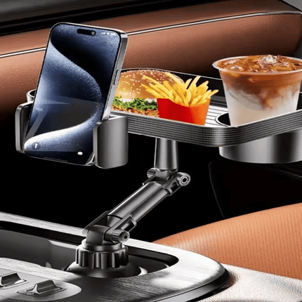 Universal Car Cup Phone Holder Tray 360 Degree Rotation Table Slot Food Organized Adjustable Drink Accesories For Car Interior