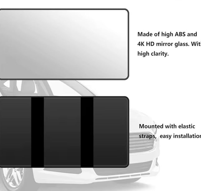 Car Mirror For Sun Visor Large Screen Portable Makeup Mirror HD Vanity Mirror For Truck SUV Interior Rear View Mirror