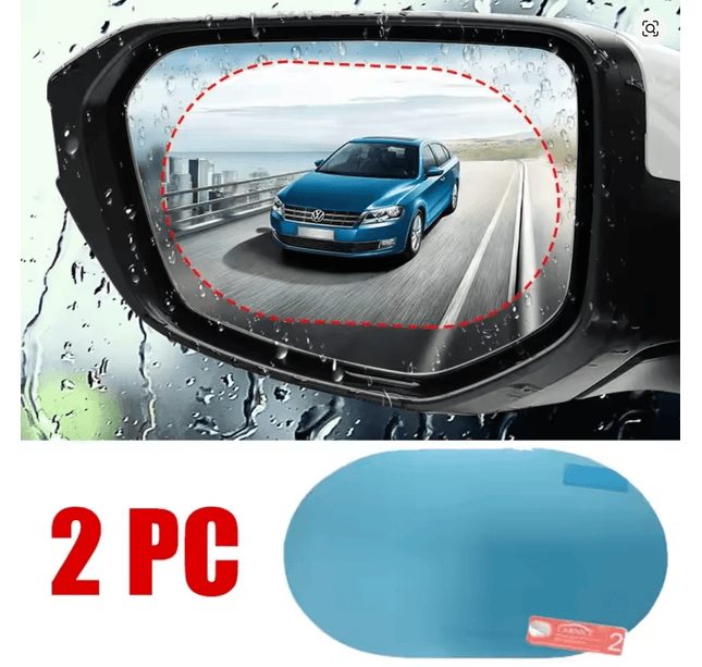 2PCS Car Sticker Rainproof Film For Car Rearview Mirror Car Rearview Mirror Rain Film Clear