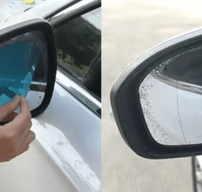 2PCS Car Sticker Rainproof Film For Car Rearview Mirror Car Rearview Mirror Rain Film Clear