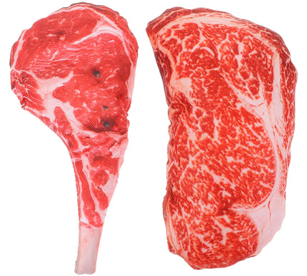 Paquete de 2 juguetes de peluche para masticar para perros Beefy Bites